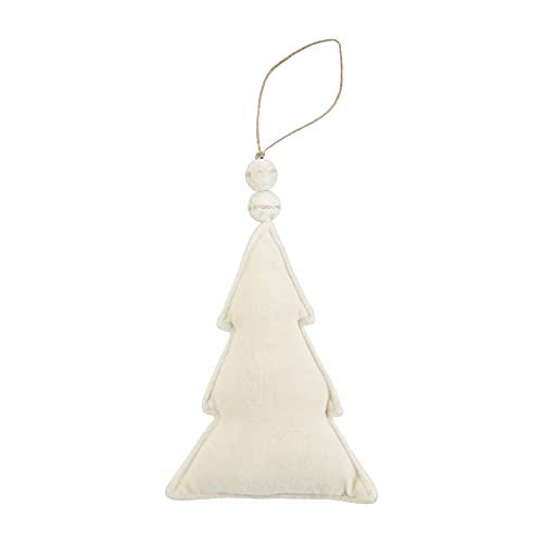 Mud Pie White Tree Ornament, 7-inch