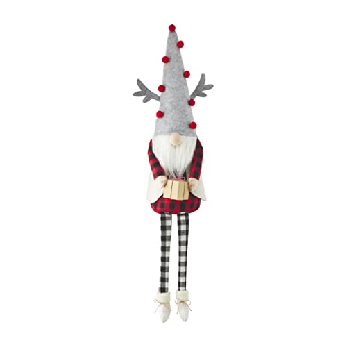 Mud Pie X-Large Dangle Leg Gnome, Reindeer, 51" x 8", Cotton