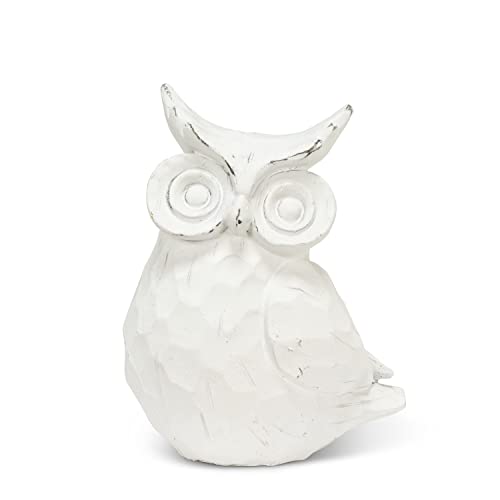Abbott Collection  27-WIGHT-651-MD Medium Sitting Snowy Owl, White