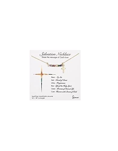 Roman Salvation Necklace, 18-inch Length, Brass, Gold, With Gift Box, Female, Mother, Grandmother, Mother's Day, Birthday, Gift