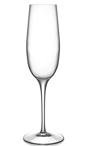 Luigi Bormioli Rocco Palace 8 oz Flute Sparkling Wine Glass (Set of 6), Clear