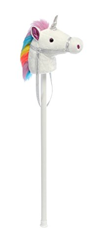 Aurora World Giddy-Up Stick Unicorn With Sound Plush, White