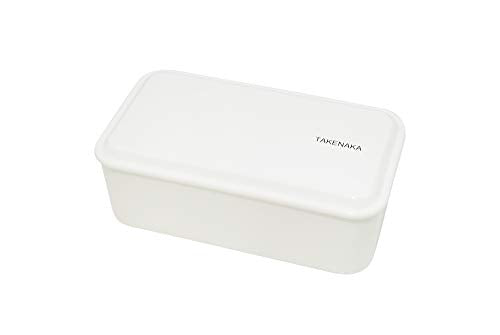 Bento Snack Box for Perfect Lunch, Eco-Friendly Lunch Box Made in Japan, Recycle Plastic Bottle, Microwave and Dishwasher Safe, Takenaka Bento Box (Coconut White)