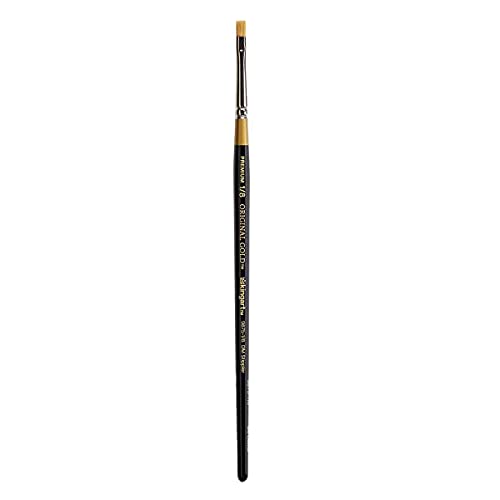 KINGART Original 9875 Series, Golden Taklon Specialty Stippler, 1/8, Black/Gold