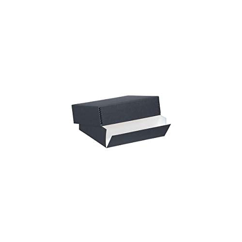 Lineco Archival 16" x 20" Print Storage Box, Drop Front Design, 16 1/2" x 20 1/2" x 3", Exterior Color: Black Custom LIN-733-2016