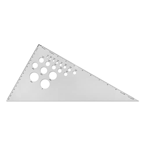 Pens Alumicolor Aluminum 12 Inch Calibrated Drafting Triangle, 30/60/90 Degree