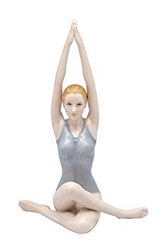 Unicorn Studio 6.75 Inch Porcelain Figurine Yoga Woman performs Sun Salutation Pose