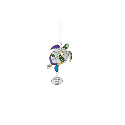 Ganz Aunt, you are so loved Ornament, Zinc, Epoxy, 2. Inches Width, 2.25 inch Height, Multicolor