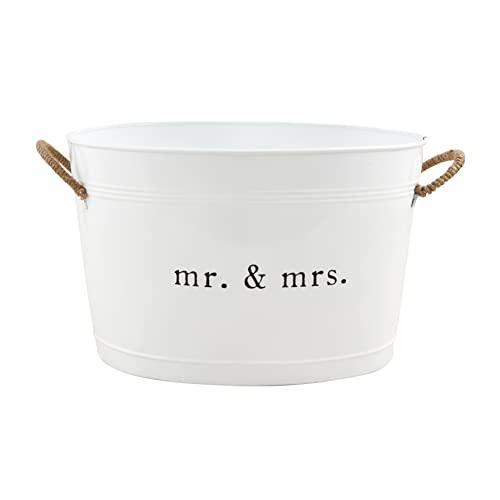 Mud Pie Mr. and Mrs. Ice Bucket, 7 1/2-inch