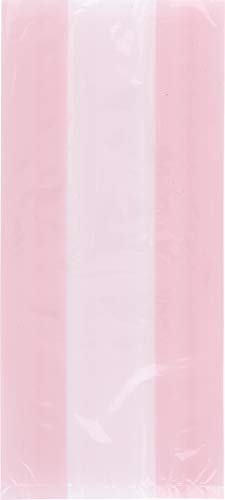 Unique Industries Cellophane Bags, Pastel Pink, 30 Count
