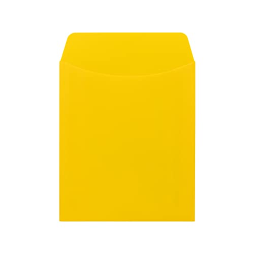 Hygloss Products Library Card Pockets - Perfect for Classroom, Arts & Crafts & Much More - Self-Adhesive - 3.5‚Äù x 5‚Äù - Daisy Yellow - Pack of 250 Pockets