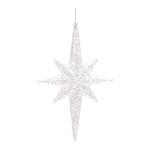 Melrose 87360 Star Drop Ornament, 5.25-inch Height, Acrylic