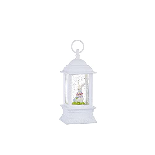 RAZ Imports 4216014 Bunny and Butterfly Animated Lighted Water Lantern, 9.5-inch Height, Plastic and Resin