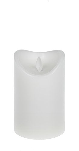 Ganz Remote Ready With Built-In Timer Bright White 3 x 5 Wax LED Pillar Candle