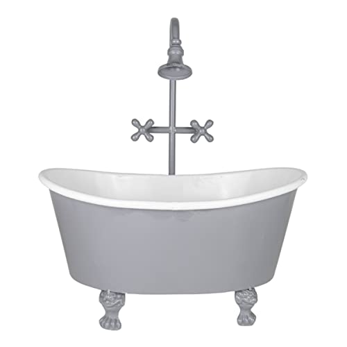 Foreside Home & Garden Antique Bathtub Planter Gray Metal