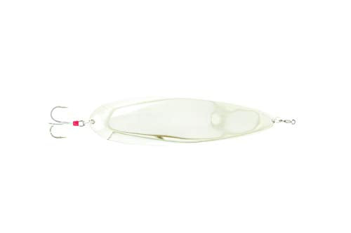 Nichols Lures 8FS1-35 8" Ben Parker Magnum Flutter Spoon Silver Chrome, 3.5 oz