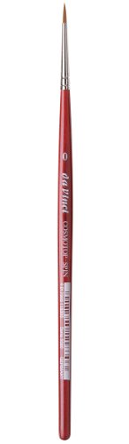 Gregory Daniels Fine Arts da Vinci Watercolor Series 5580 Size 0 Round - CosmoTop Spin Multi-Diameter Synthetic - Holds More Water Than Any Other Synthetic - Made in Germany