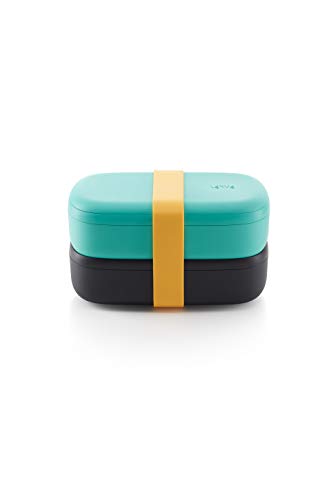 L√©ku√©, Turquoise Lunchbox-to-Go Travel Container Set, one Size, Turqoise