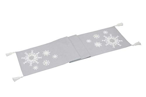 Comfy Hour Let It Snow Collection 13" x 72" Winter Christmas Snowflake Table Runner, Polyester