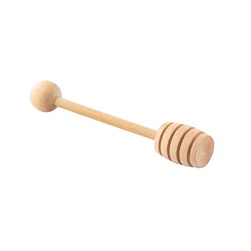 Tablecraft 11039 Honey Dipper, Natural, Wood, 5-inch Length