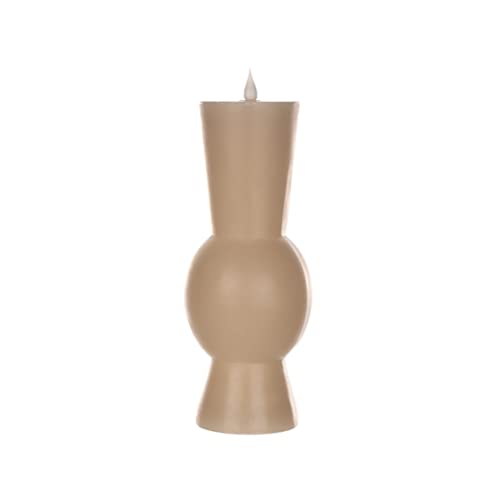 Melrose 87692 Simplux LED Designer Candle, 3.5" x 9.25"H Wax/Plastic with 4 and 8 Hour Timer (Requires 2 AA Batteries, N