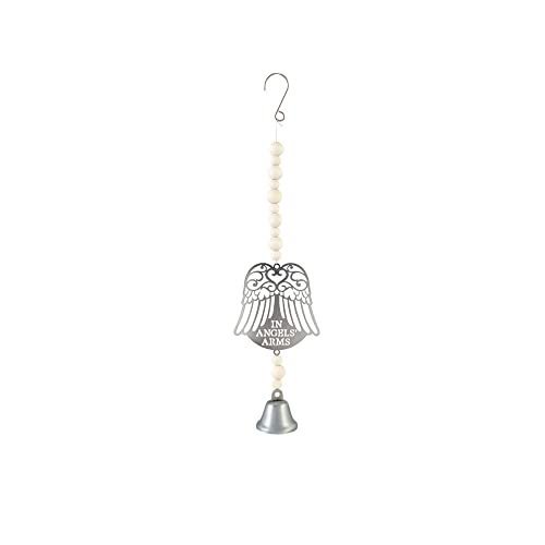 Carson Home 61166 Angels' Arms Beaded Bell, 12.25-inch Length, Wood and Metal