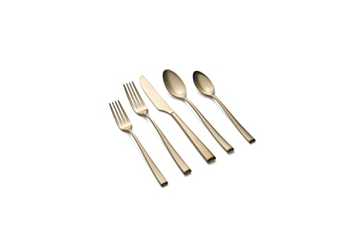 CAMBRIDGE Silversmiths Marlise Champagne Satin 20-Piece Flatware Set, Service for 4