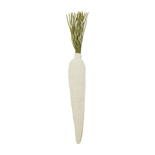 Mud Pie Fabric Carrot Décor, 15", White