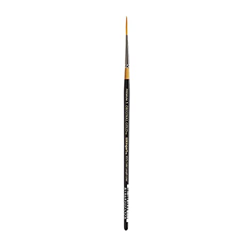 KINGART Original 9375 Series, Size 1 Golden Taklon Mid-Length Liner, Black/Gold