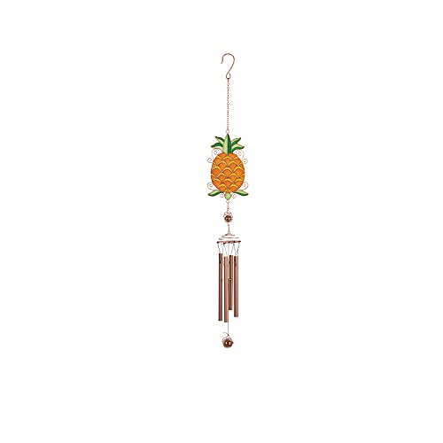 Carson Home 61306 Pineapple Wireworks Garden Chime, 32-inch Length, Glass Marbles, Mesh, Tin, Beads and Faux Gems