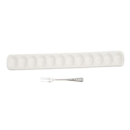 Mud Pie Deviled Egg Tray Set, White
