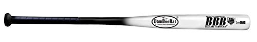 BamBooBat BamBoo Bat HBBW34ASA Softball Bat, Black Handle/White Barrel, 34-Inch/30-Ounce