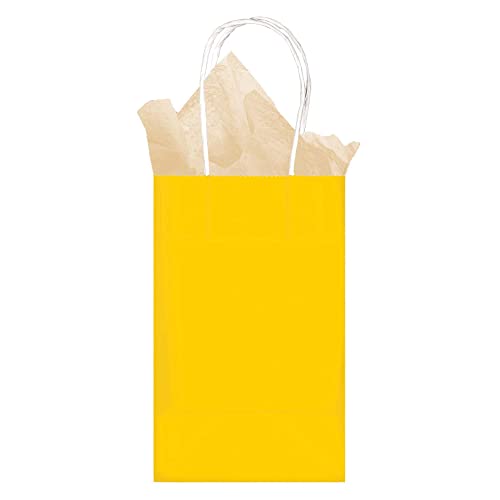 Amscan 162800.1 Yellow Sunshine Solid Kraft Bag Small | 1 piece