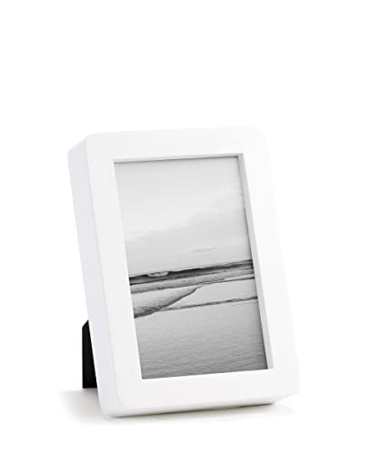 Giftcraft 095100 White Photo Frame, Holds a 4 x 6 Photo, 7.1-inch Length, Poplar, MDF, Paper and Glass