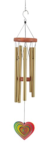 Red Carpet Studios 10523 Chime, Heart Print Gold