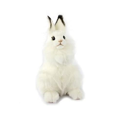 Hansa Woodland and Prairie Synthetic Fiber Bunny with White Finish 7448