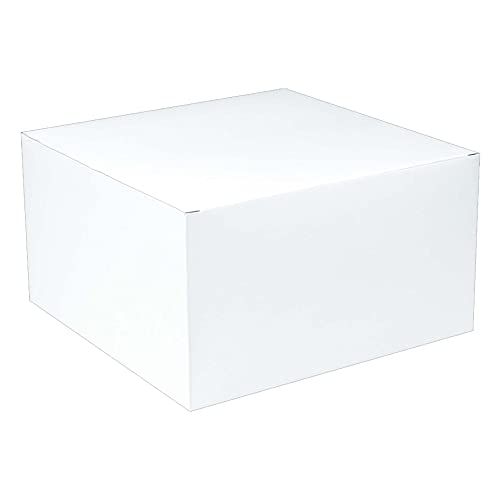 amscan Gift Box, 9" H x 9" W x 5" D, White, 12