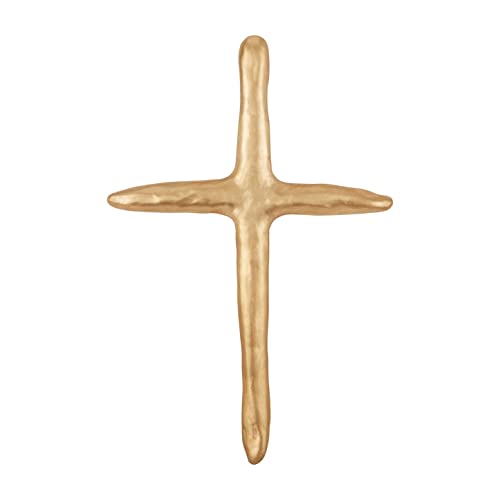 Mud Pie Gold Decorative Cross Sitters; 10" x 6 1/2" , Gold