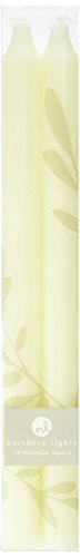 Northern Lights Candles 2 Piece Premium Taper Candle, 12", Ivory