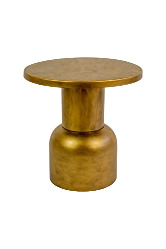 Kalalou CBB1131 Antique Brass Accent Table, 21-inch Tall, Metal