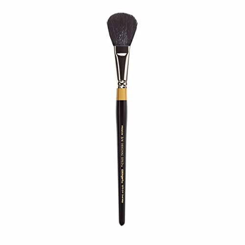 KINGART Original Gold Specialty 9275 Series, Oval Mop Brush, Super-Soft Dyed-Black Natural Goat Blend (3/4)