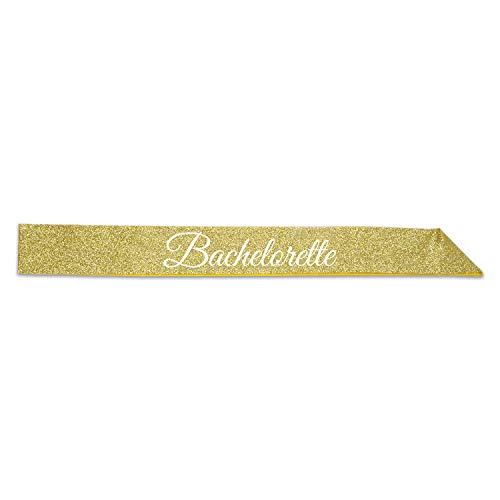 Beistle Shimmering Gold"Bachelorette" Satin Sash - 1pc