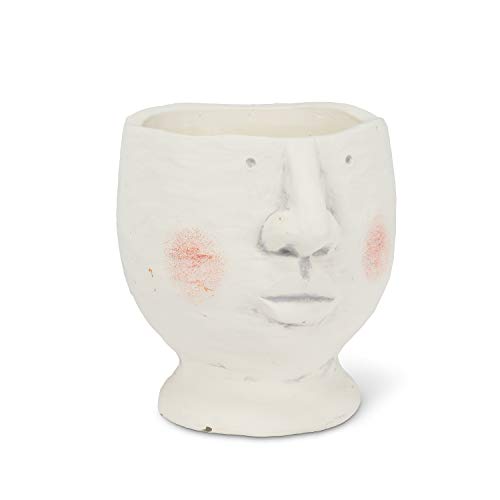 Abbott Collection  27-KINFOLK-674 Md Rosy Cheek Head Planter-7" H, 5.5 inches H, Pink