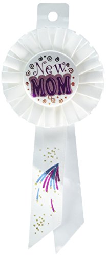 Beistle New Mom Rosette, 31/4 by 61/2-Inch
