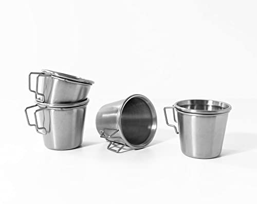 Nod Products Steel Shot and Garnish Beverage Bucket, 2.5-inch Length, Set of 4, Silver