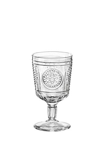 Bormioli Rocco 335945MTV121990 Romantic Stemware Glass, Set of 6, 10.75 oz, Clear