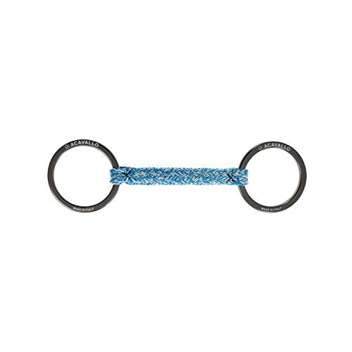 Acavallo "Jumpe Alupro Loose Ring Bit AC790 - Titanium with Blue Mouthpiece