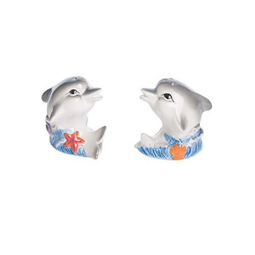 Beachcombers B23919 Dolphin Salt and Pepper Set, 5-inch Length