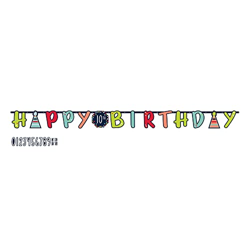 Amscan Jumbo Happy Birthday Customizable Party Banner - 1 pc