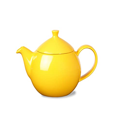 Forlife New Dew Teapot with Basket Infuser 32 ounce, 7.5-inch Length, Mandarin